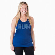 Women's Racerback Performance Tank Top - Run Lines