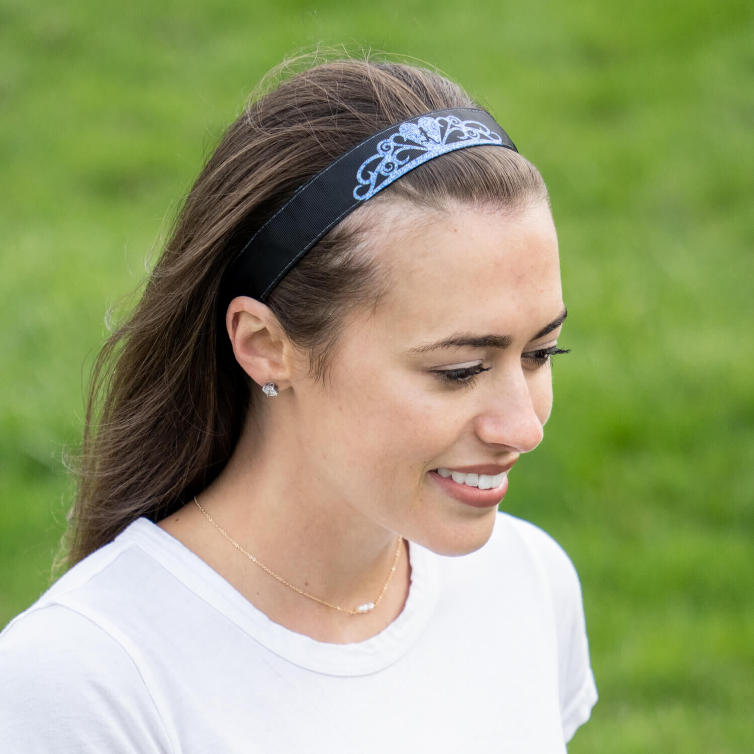 Multi-purpose strap headband/special denim bow knotted cross