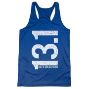 Women's Racerback Performance Tank Top - 13.1 Half Marathon Vertical