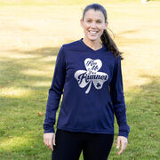 Women's Long Sleeve Tech Tee - Kiss A Lucky Runner