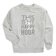 Running Raglan Crew Neck Pullover - This Is My Happy Hour