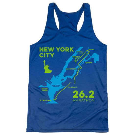 Women's Racerback Performance Tank Top - New York City Route