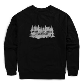 Running Raglan Crew Neck Pullover - Into the Forest I Must Go Running