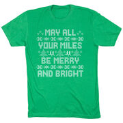 Running Short Sleeve T-Shirt -  May All Your Miles Be Merry and Bright