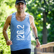 Men's Running Performance Tank Top - Chicago 26.2 Vertical