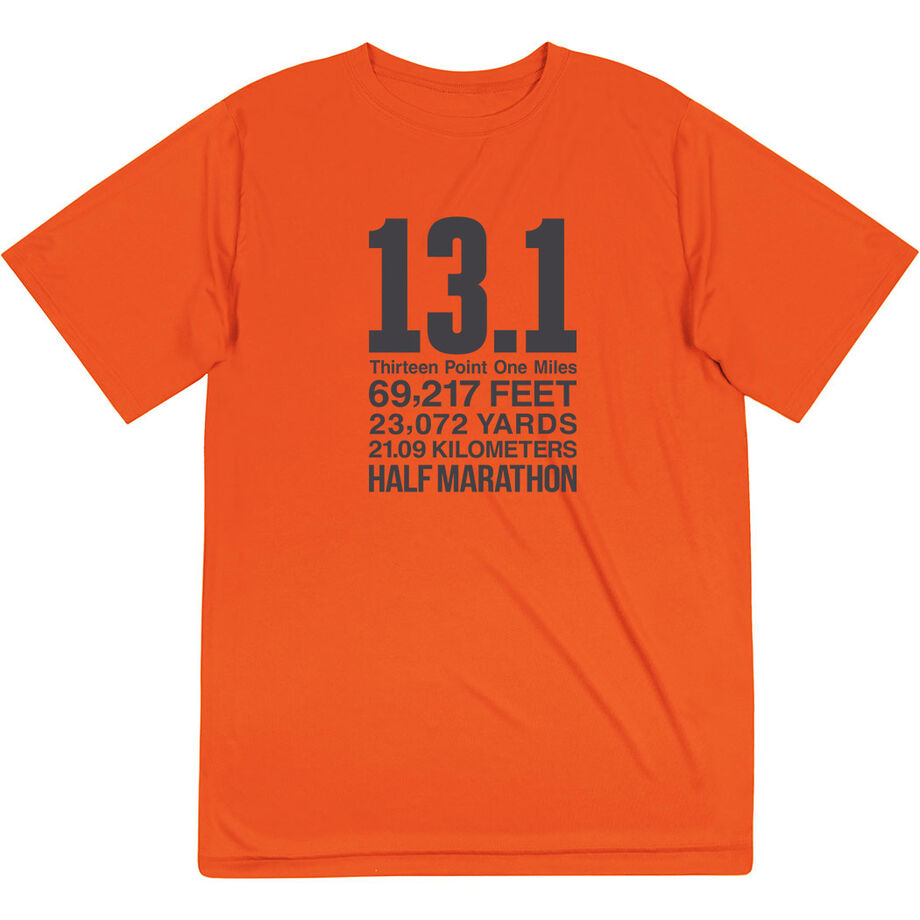 Men's Running Short Sleeve Performance Tee - 13.1 Math Miles