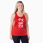 Women's Racerback Performance Tank Top - New York City 26.2 Vertical