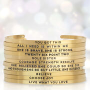 InspireME Cuff Bracelet - Courage Strength Resolve