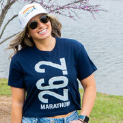 Running Short Sleeve Crop Tee - 26.2 Marathon Vertical