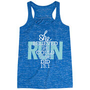 Flowy Racerback Tank Top - She Believed She Could So She Did 13.1