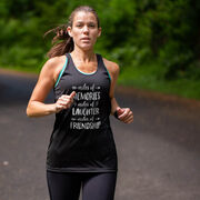 Women's Racerback Performance Tank Top - Miles of Friendship Mantra