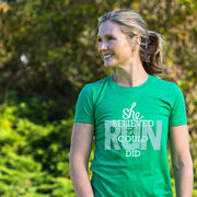 Women's Everyday Runners Tee She Believed She Could So She Did