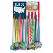 Running Large Hooked on Medals and Bib Hanger - Run 50