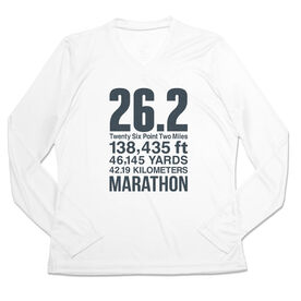 Women's Long Sleeve Tech Tee - 26.2 Math Miles