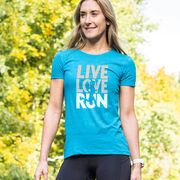 Women's Everyday Runners Tee - Live Love Run Silhouette