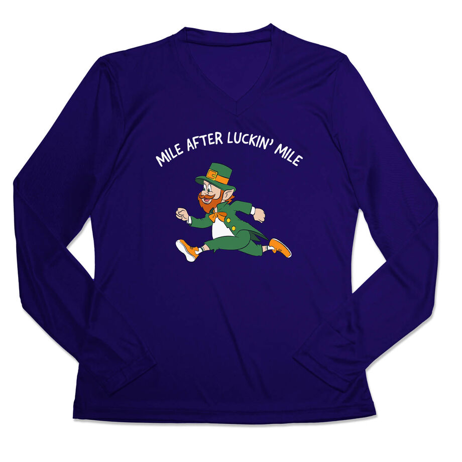 Women's Long Sleeve Tech Tee - Mile After Luckin Mile