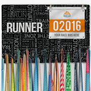 Running Large Hooked on Medals and Bib Hanger - Running Inspiration