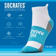 Socrates&reg; Woven Performance Socks Be Amazing (Baby Blue)