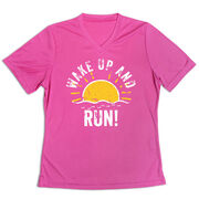 Women's Short Sleeve Tech Tee - Wake Up And Run