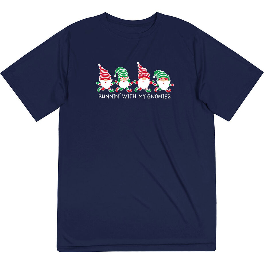 Men's Running Short Sleeve Performance Tee - Runnin' With My Gnomies&reg; - Christmas