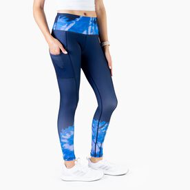 Women's Performance Side Pocket Tights - Tie Dye