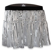 Running Costume Skirt - Silver Glitter Sequined