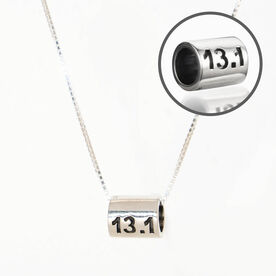 Sterling Silver Bead Necklace - 13.1 Half Marathon