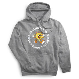 Statement Fleece Hoodie - Running My Way to a Beautiful Day
