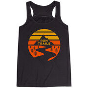 Flowy Racerback Tank Top - Run Trails Sunset