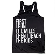 Women's Racerback Performance Tank Top - Then I Teach The Kids