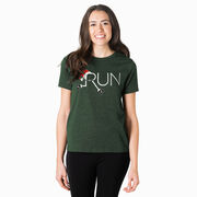 Running Short Sleeve T-Shirt - Let's Run For Christmas