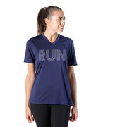 Women's Short Sleeve Tech Tee - Run Lines