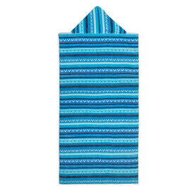 Running Beach Towel Seat Cover - Blue Aztec