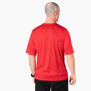 Men's Running Short Sleeve Performance Tee - Into the Forest I Must Go Running