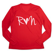 Women's Long Sleeve Tech Tee - Run Heart