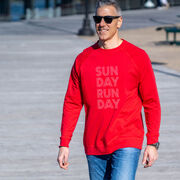 Running Raglan Crew Neck Pullover - Sunday Runday (Stacked)