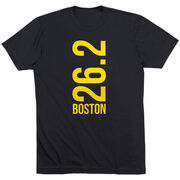 Running Short Sleeve T-Shirt - Boston 26.2 Vertical