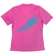 Women's Short Sleeve Tech Tee - Winged Foot Inspirational Words