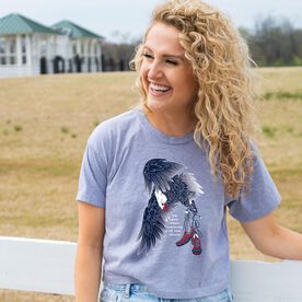 Running Short Sleeve Crop Tee - Because of The Brave