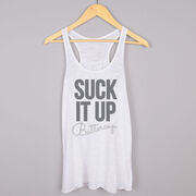 Flowy Racerback Tank Top - Suck It Up Buttercup
