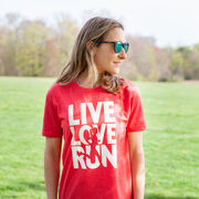 Running Short Sleeve T-Shirt - Live Love Run Silhouette