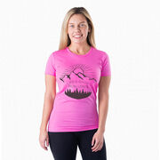 Women's Everyday Runners Tee - Life's Short Run Long (Mountains)