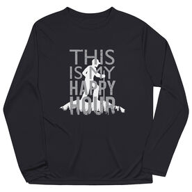 Men's Hiking Long Sleeve Performance Tee - This Is My Happy Hour Hiker