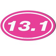 13.1 Half Marathon Car Magnet - Pink