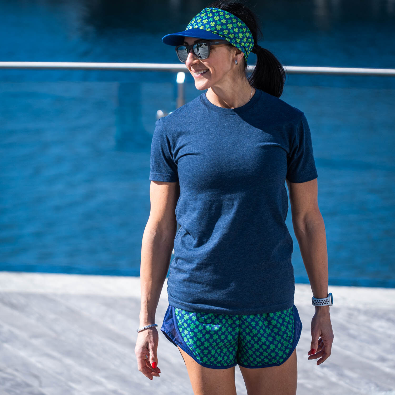 Teal running shorts deals