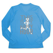 Women's Long Sleeve Tech Tee - This Is My Happy Hour