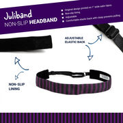 Athletic Juliband Non-Slip Headband - Purple & Black Stripe