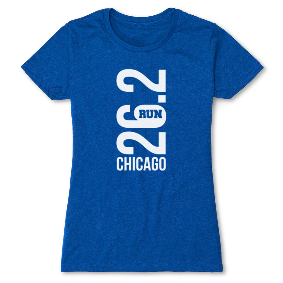 Women's Everyday Runners Tee - Chicago 26.2 Vertical