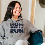 Statement Fleece Hoodie - Mom Needs A Run