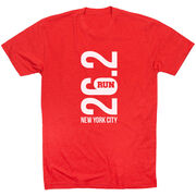 Running Short Sleeve T-Shirt - New York City 26.2 Vertical